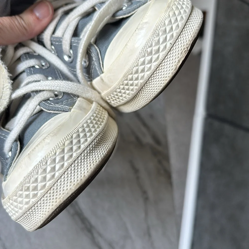 COMME DES GARCONS PLAY x Converse Unisex Chuck Taylor High Top Sneakers gray w6 - Picture 15 of 15